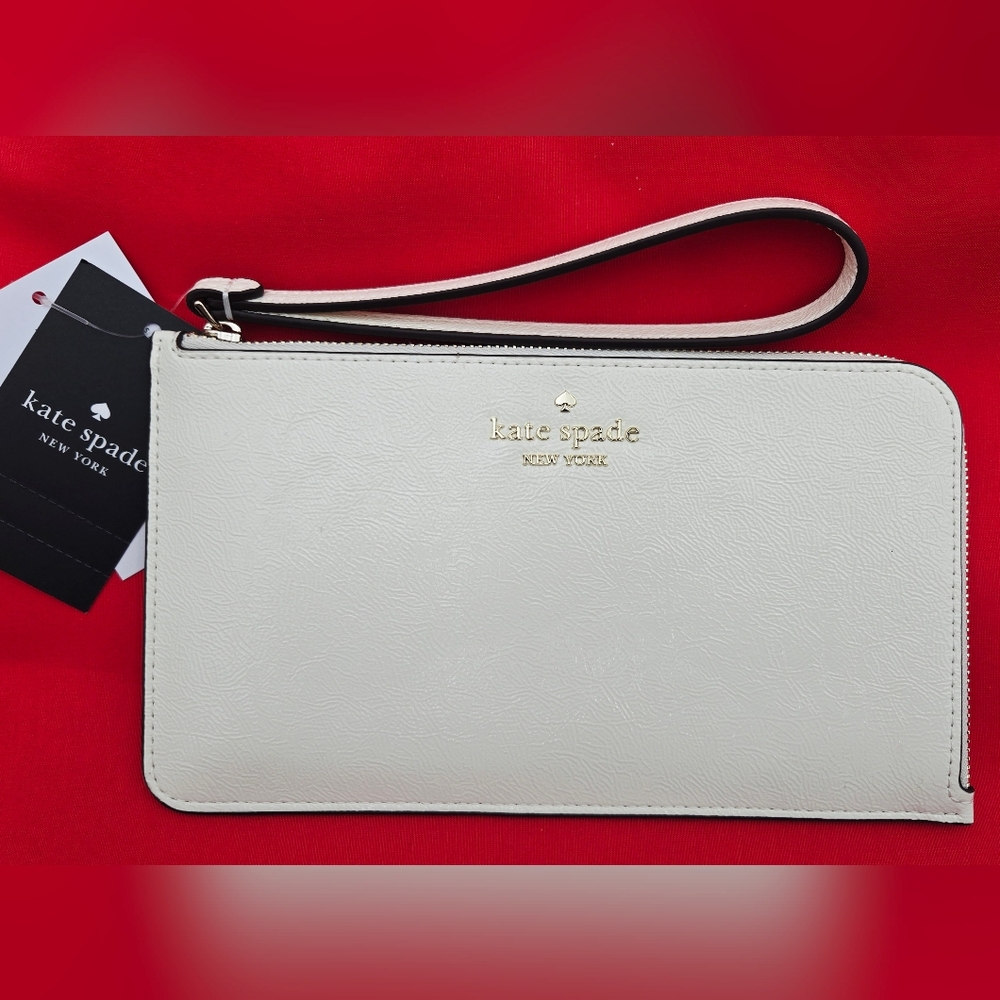 Kate Spade Staci Medium L-Zip Saffiano Leather Wristlet